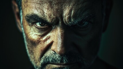 Man with serious expression