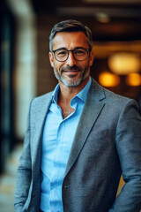 Obraz premium Stylish, confident businessman
