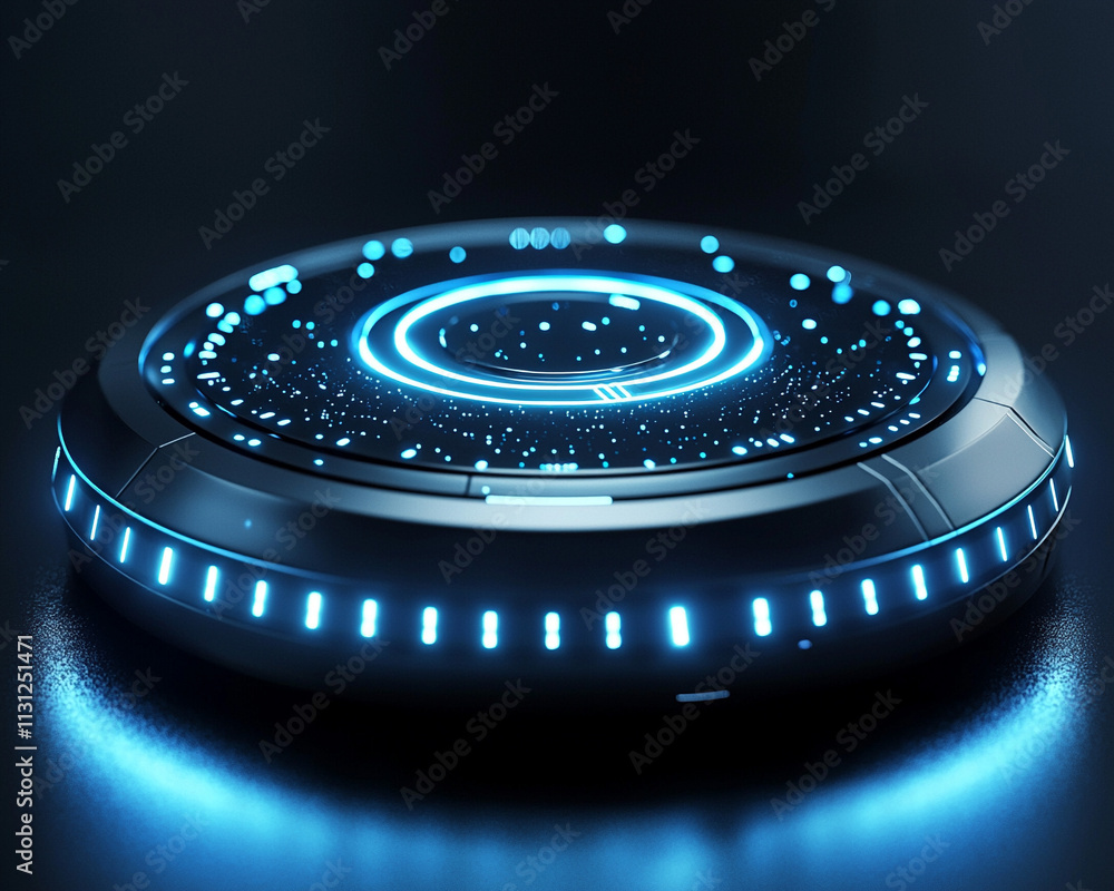 Poster ai generated futuristic device high-tech environment digital art sci-fi concept close-up viewpoint i