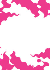 Obraz premium An abstract transparent psychedelic wavy vignette design element overlay.
