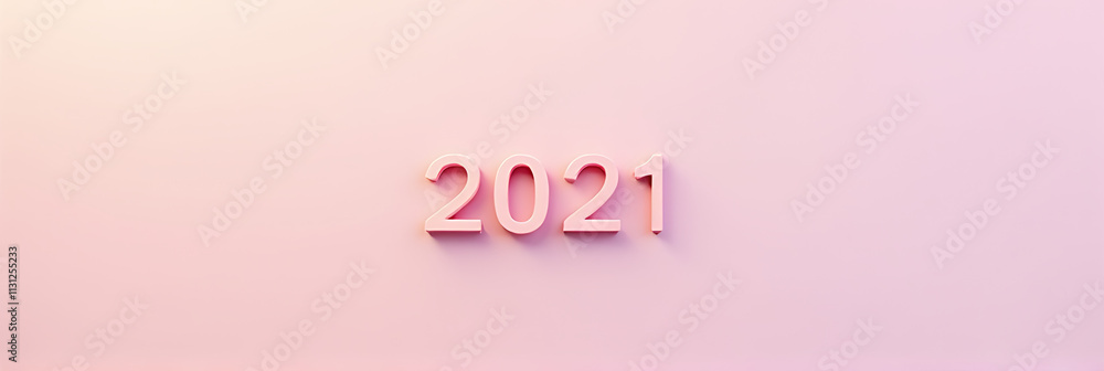 Aufkleber The year 2021 is displayed prominently on a soft pastel colored background creating a visually appealing effect._00002_