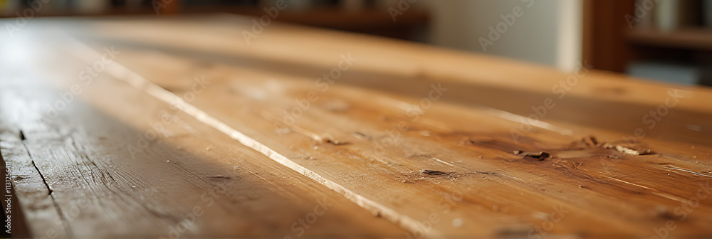 Poster the surface of a beautifully crafted wooden table features a unique and visually appealing textured 