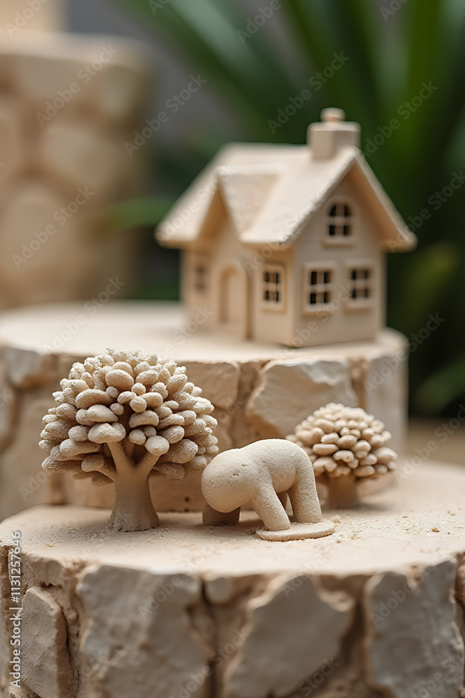 Poster The sandstone top product display platform utilizes selective focus to die cast key features into a visually appealing design._00001_