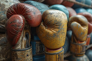 Essential boxing equipment in the ring