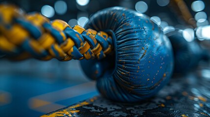 High-quality boxing gear in focus