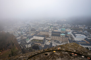 Misty Morning in Salzburg Old Town