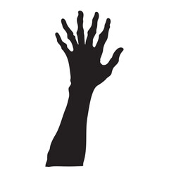 Obraz premium Six Fingure Zombie Hand Silhouette Vector Illustration