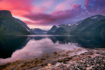 Orsta is the administrative centre of &Oslash;rsta Municipality, M&oslash;re og Romsdal, Norway. The village is located in the innermost part of the &Oslash;rstafjorden, surrounded by the Sunnm&oslash;rsalpene mountains.