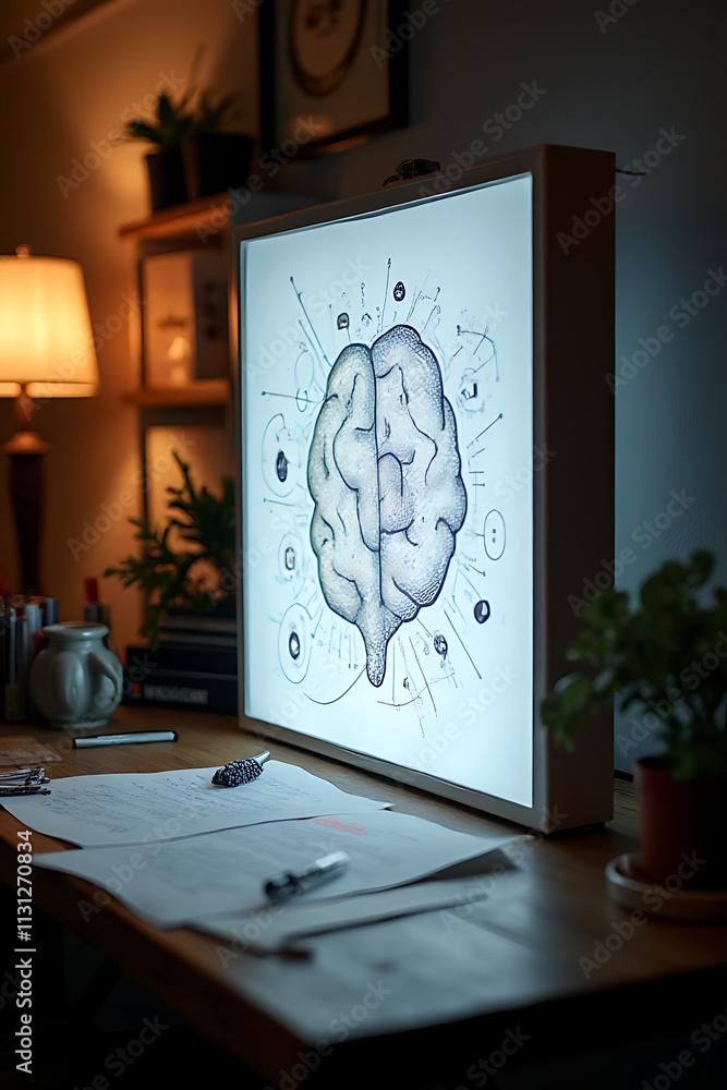 Poster nstorming sessions at a light box and worktable foster business creativity through think outside the