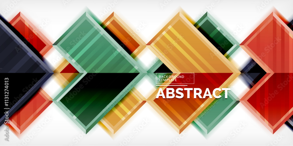 Poster Arrow symbols created with 3d effects and line texture geometric abstract background