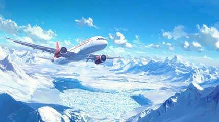 Fototapeta premium airplane in the sky