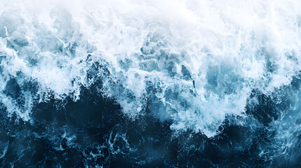 Obraz premium Ocean Waves: A Symphony of Blue and White
