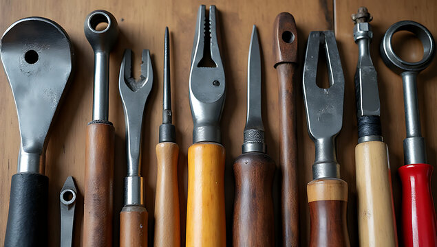 Hand tools and equipment are essential for DIY projects and can also be used by craftsmen and artists._00003_