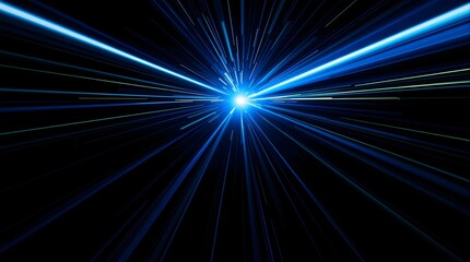 Blue Light Streaks Radiating from a Bright Central Point