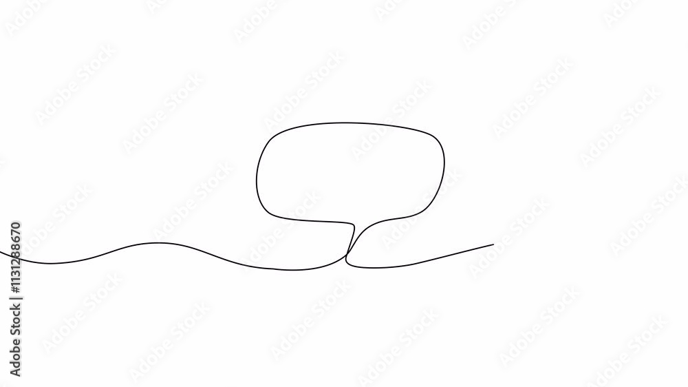 Poster video. speech bubble, dialog. web concept, communication cloud, empty dialog text. animation on whit
