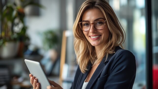 businesswoman with laptop