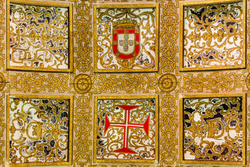 New Cross of the Order of Christ, New Sacristy, 16th century, Convent of Christ, year 1162, Tomar,...