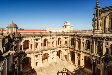 Fototapeta premium Convent of Christ, year 1162, Tomar, Santarem district, Medio Tejo, central region, Portugal, Europe