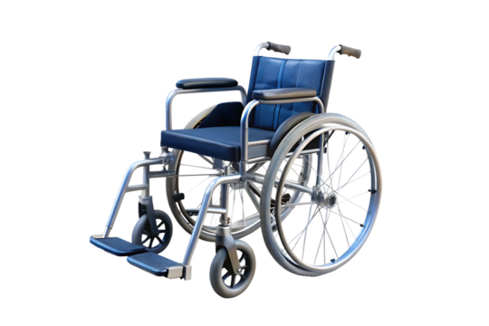 Wheelchair isolated on white background.AI GENERATED