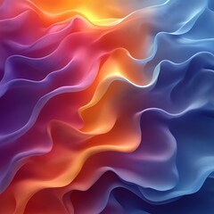 Obraz premium Abstract Gradient Waves Showcasing Vibrant Colors and Dynamic Flowing background