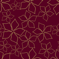 Small colorful flowers and brown flowers, hand drawn. Seamless on a light yellow background. Designed for fabric, fashion, textiles, wallpaper,