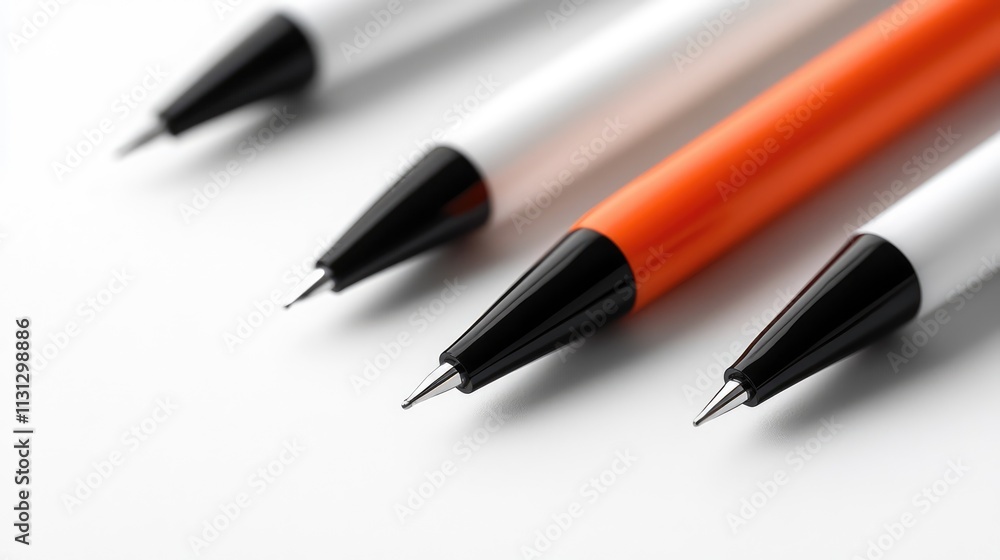 Poster colorful marking pens for children arranged in a row displaying vibrant colors and fine tips suitabl
