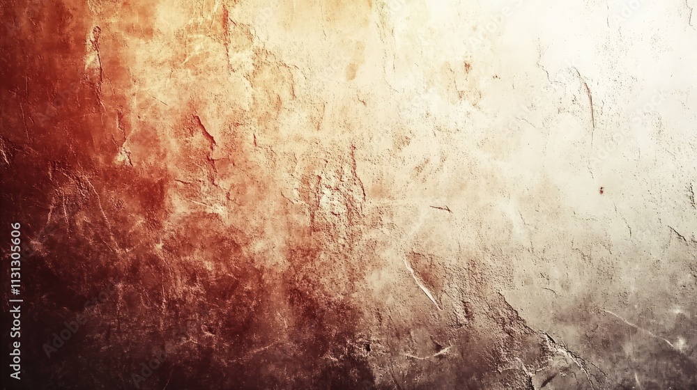 Aufkleber Abstract textured background featuring a natural grunge old wall with a rough surface and a gradient of warm colors.