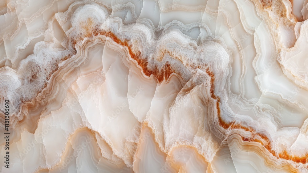 Poster abstract close-up of agate stone with beautiful layers and intricate patterns showcasing natural ear