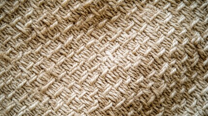 woven beige fabric texture with intricate patterns for background design and textile projects