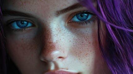 Fototapeta premium Woman with purple hair