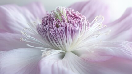 Obraz premium Delicate close up of a white and purple columbine flower showcasing intricate petal details and soft textures in natural light