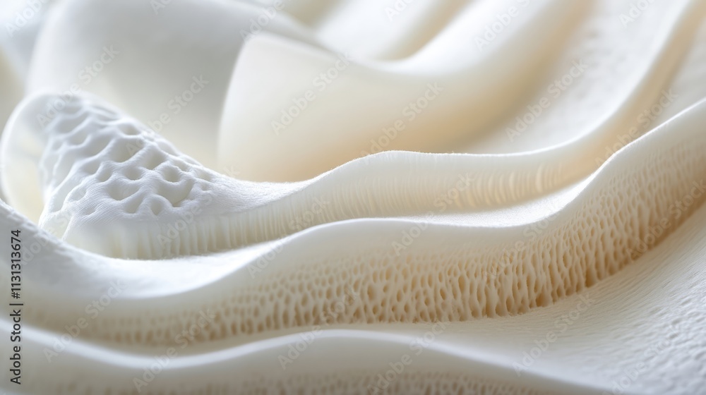 Poster Mattress Insert Texture and Pattern Close Up with Layered Foam in Soft Tones