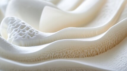 Mattress Insert Texture and Pattern Close Up with Layered Foam in Soft Tones