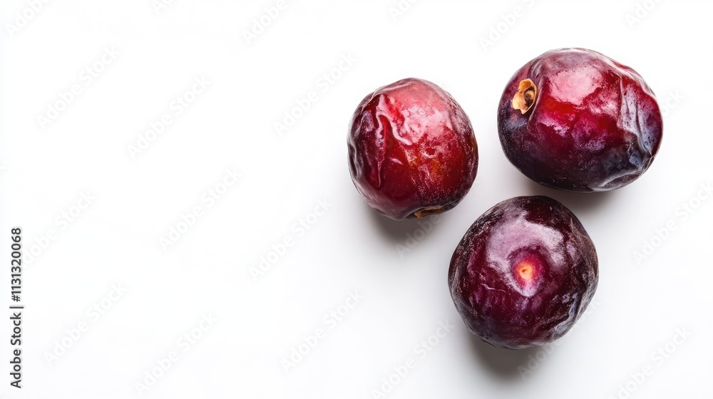 Poster fresh dates fruit arranged on white background showcasing rich textures and colors with selective fo