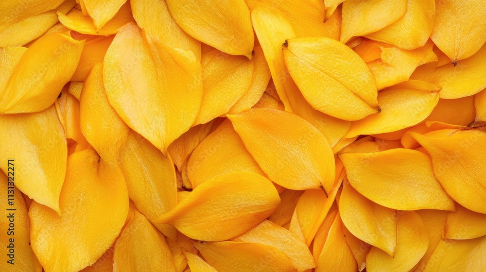Poster dried yellow mango leaves creating a natural textured background for use in design and artwork proje