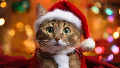 Cat in Santa Outfit