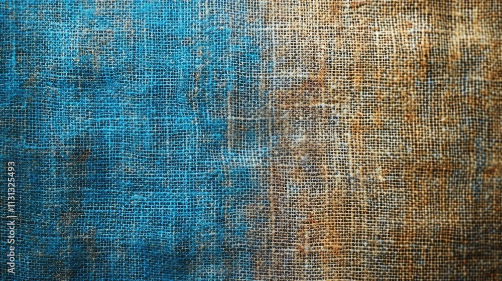 Poster blue flax fabric texture background with a rustic appearance suitable for clothing or textile design