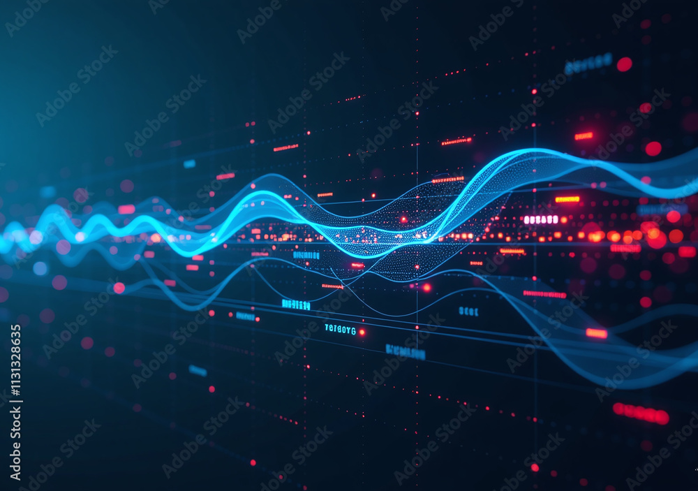 Poster data transfer visually represented using abstract graphics dynamic information