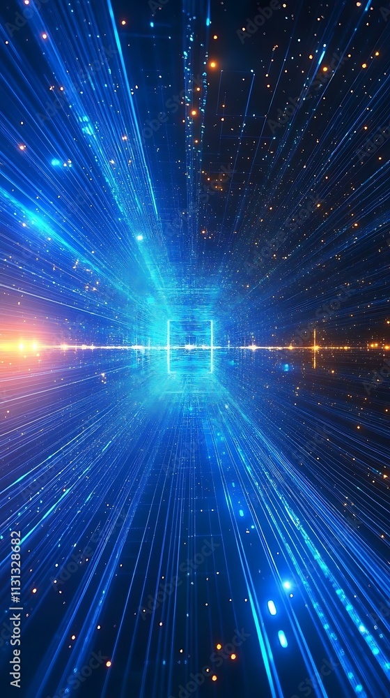 Poster abstract digital pathway through the data stream