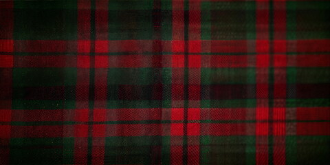 Festive tartan plaid pattern in red and green