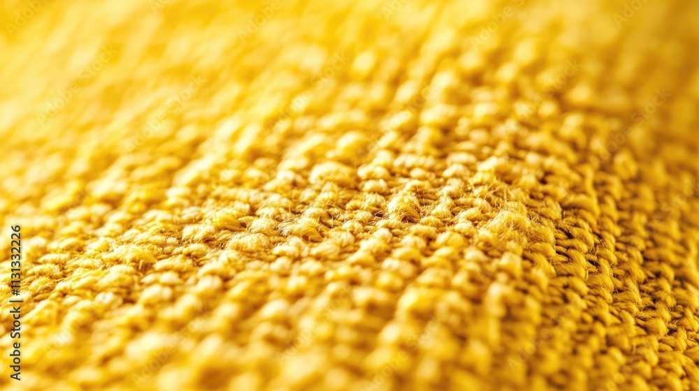 Poster Yellow textile fabric texture close-up for design background showcasing woven detail and rich color for various creative projects