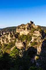 Geological formations of the “Cité des Pierres” in Montpellier-le-Vieux, overlooking the...
