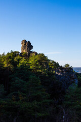 Geological formations of the “Cité des Pierres” in Montpellier-le-Vieux, overlooking the...