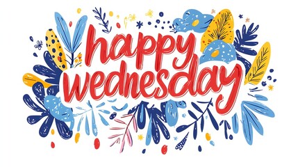 Obraz premium happy wednesday vector style