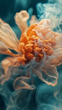 Stunning flower surrounded smoke mystical captivating photography piece picture