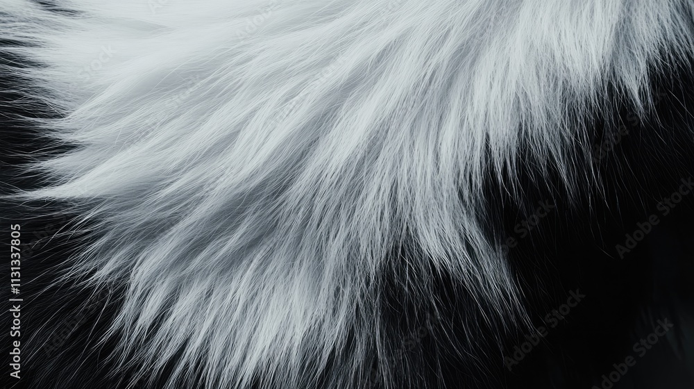 Aufkleber Closeup of soft white faux fur texture creating a warm and inviting background for design and artistic projects