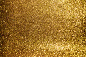 Gold,yellow abstract light background,Gold bokeh shining lights,sparkling glittering Christmas lights.Season greeting background.New year Luxury backdrop image.Blurred abstract holiday background.