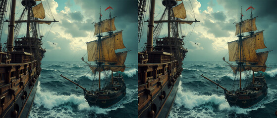 3D SBS Side By Side Stereoscopic Image