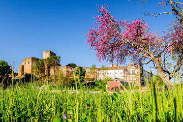 Templar Castle of Tomar, year 1162, national monument, Tomar, Santarem district, Medio Tejo, Centro...