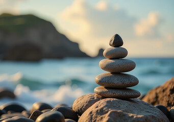 small balanced rock marks new year milestone thoughtful